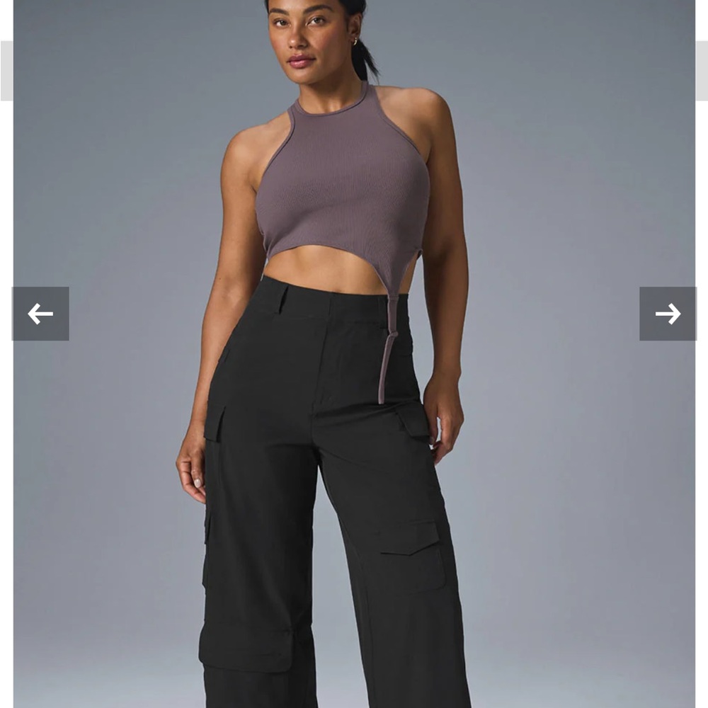 ALO Yoga Black Wide Leg Cargo Pants